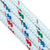 18' of 3/8" New England Ropes Sta-Set Double Braid Polyester Rope with Whipping/Whipping - White with Blue Fleck