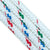 42' of 3/8" New England Ropes Sta-Set Double Braid Polyester Rope with Whipping/Whipping - White with Blue Fleck