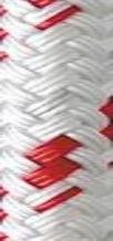 19" of 3/16" New England Ropes Sta-Set Double Braid Polyester Rope with Whipping/Whipping - White with Blue Fleck
