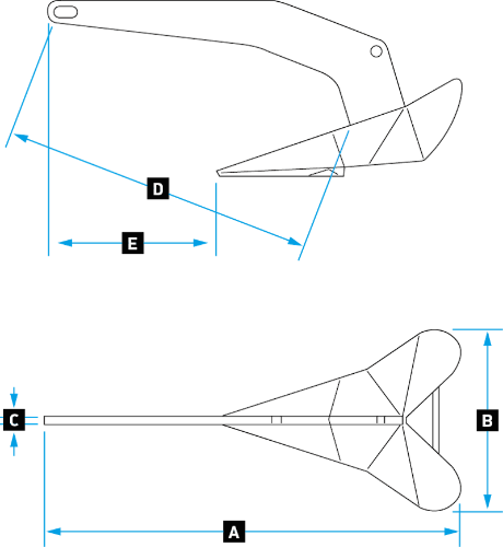 Lewmar Stainless Steel Delta Anchor 14 lbs. (6 kg)