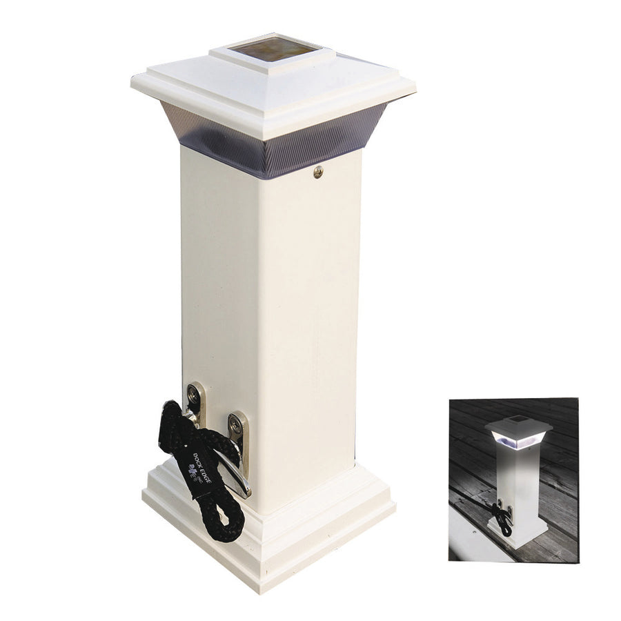 Dock Edge Cleatlite Solar Dock Light w/SS Mooring Cleat 12" [DE96250F]