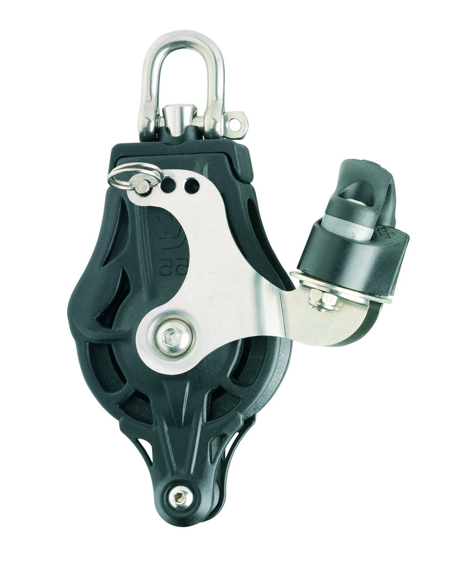 Wichard Single 2 11/64" (55mm) Block w/ Swivel Head, Becket & Cam Cleat
