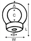 Wichard 3/8" Eye Nut w/ 21/32" Diameter