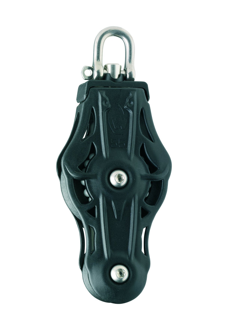 Wichard 2 11/64" (55mm) Ball Bearing Fiddle Block w/ Swivel Head