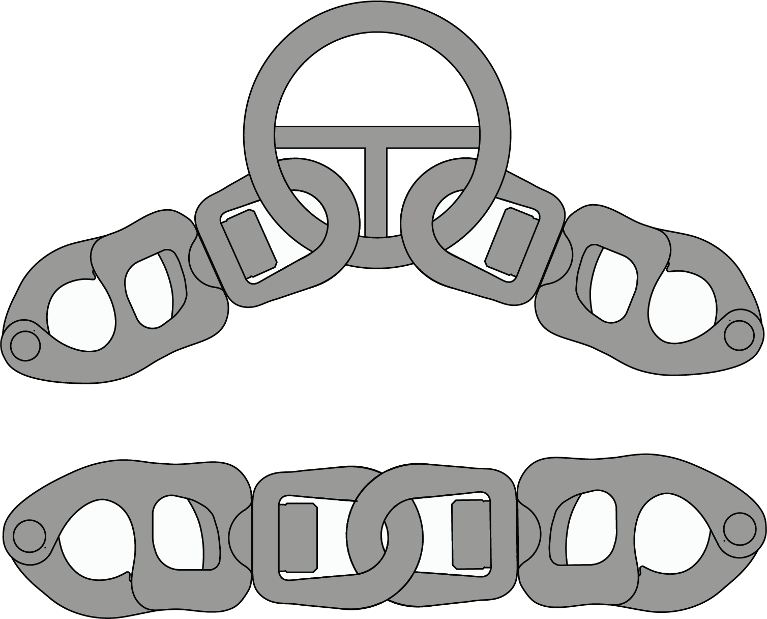 Tylaska T5 Shackle Std/Std Linked Bails